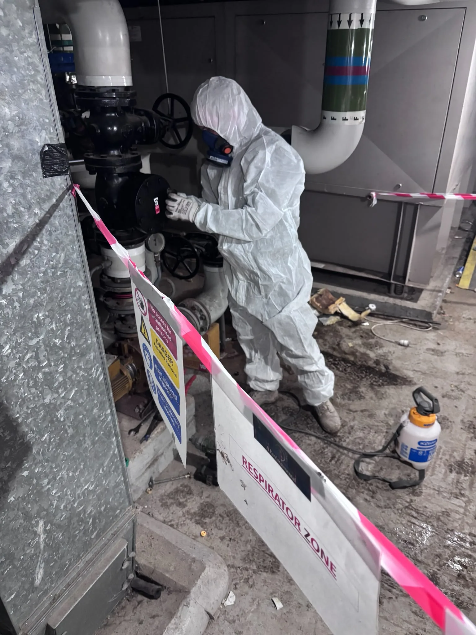 Asbestos artex removal from concrete soffit in East Dulwich